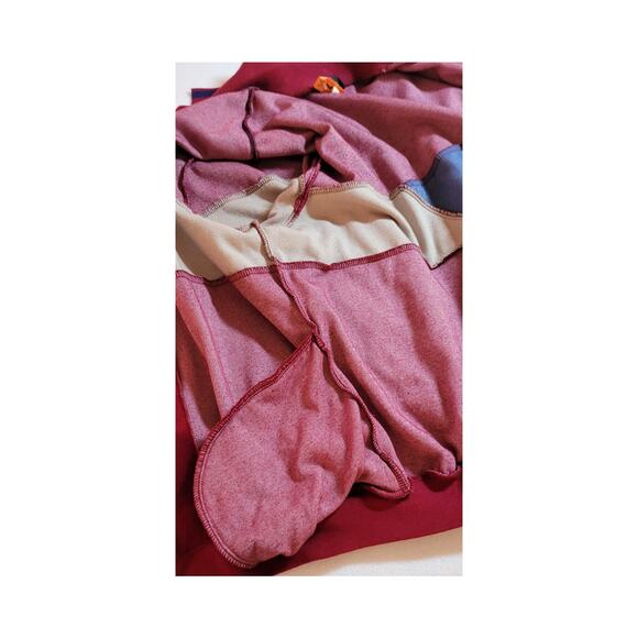 Vtg Jantzen Men's Track Jacket XL USA Bomber Colorblock Velour 80s 90s Hip Hop - Picture 7 of 8